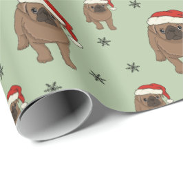 Cute Pug-kerstinpakpapier Cadeaupapier