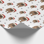 Cute Pug-kerstinpakpapier Cadeaupapier (Hoek)