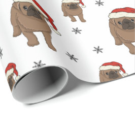 Cute Pug-kerstinpakpapier Cadeaupapier