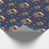 Cute Pug-kerstinpakpapier Cadeaupapier (Hoek)