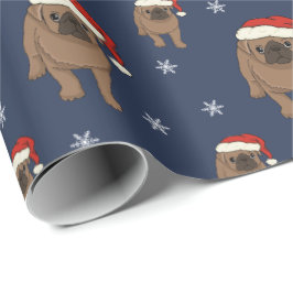 Cute Pug-kerstinpakpapier Cadeaupapier
