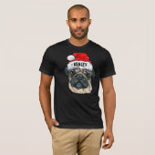 Cute Pug Kerstmis Pet Dog Big T-shirt (Voorkant volledig)