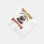 Cute Pug Kerstmis Servet (Hoek)