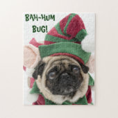 Cute Pug-kerstpuzzel Legpuzzel (Verticaal)