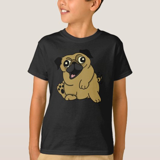 Cute Pug Kinderen T-Shirt (Voorkant)