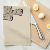 Cute Pug Kitchen Towel - Beige Theedoek (Quarter Fold)