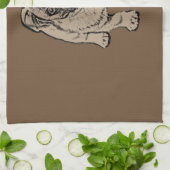 Cute Pug Kitchen Towel - Brown Theedoek (Gevouwen)