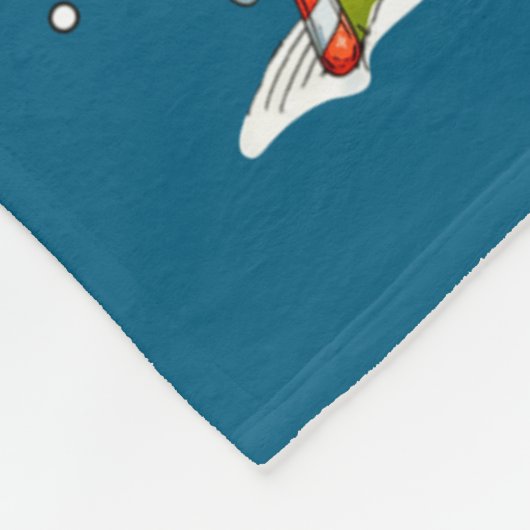 Cute Pug Le Dog Christmas Tree Xmas Hat Long Sleev Fleece Deken (Hoek)