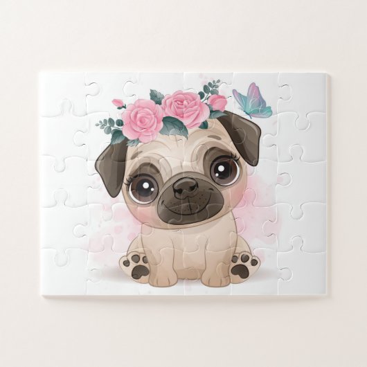 Cute Pug Legpuzzel (Horizontaal)