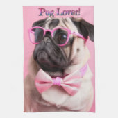 Cute Pug Lover Kitchen Towel Theedoek (Verticaal)