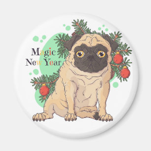 Cute Pug Magneet