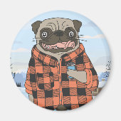 Cute Pug Magneet (Voorkant)