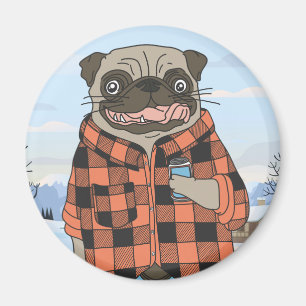 Cute Pug Magneet