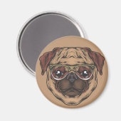 Cute Pug Magneet (Voorkant / Achterkant)