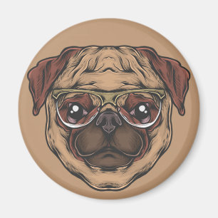Cute Pug Magneet