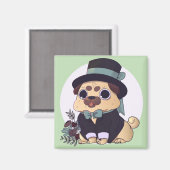 Cute Pug Magneet (Voorkant / Achterkant)