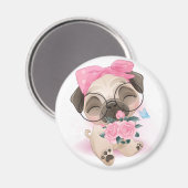 Cute Pug Magneet (Voorkant / Achterkant)