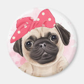 Cute Pug Magneet (Voorkant)