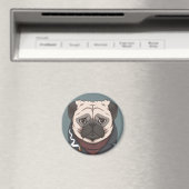 Cute Pug Magneet (Insitu (Vaatwasser))