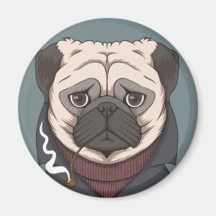 Cute Pug Magneet