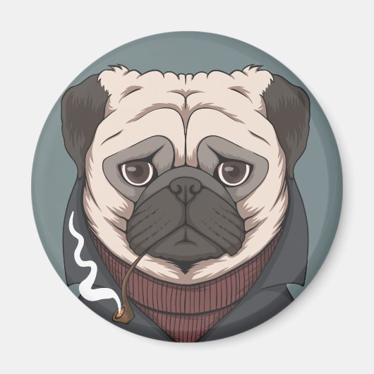Cute Pug Magneet (Voorkant)