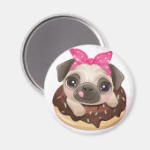 Cute Pug Magneet (Voorkant / Achterkant)