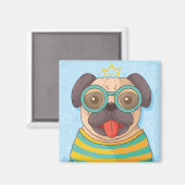 Cute Pug Magneet (Voorkant / Achterkant)