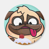 Cute Pug Magneet (Voorkant)