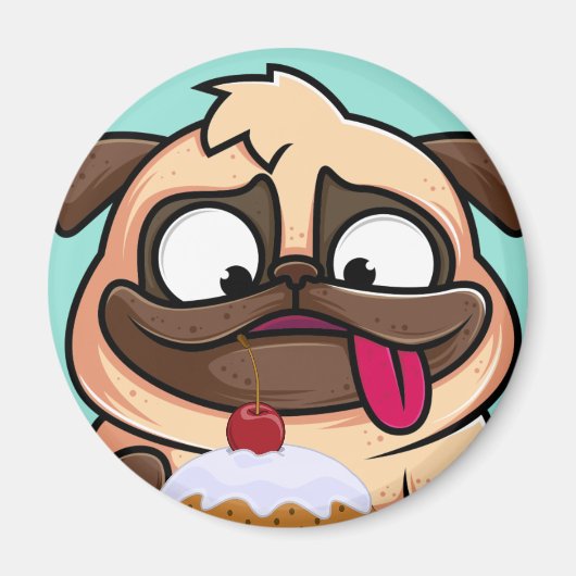 Cute Pug Magneet (Voorkant)