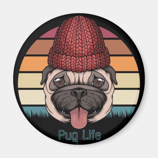 Cute Pug Magneet (Voorkant)