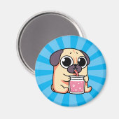 Cute Pug Magneet (Voorkant / Achterkant)