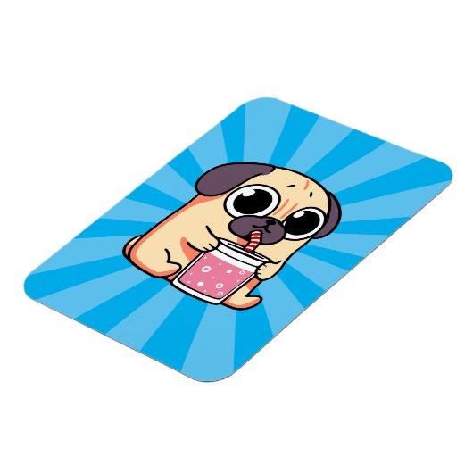 Cute Pug Magneet (Linkerzijde)