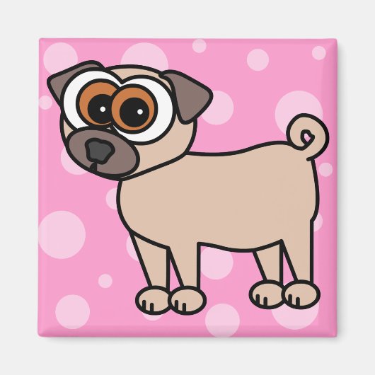 Cute Pug Magnet (Voorkant)