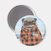 Cute Pug Magnet (Voorkant / Achterkant)