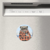 Cute Pug Magnet (Insitu (Vaatwasser))