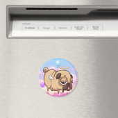 Cute Pug Magnet (Insitu (Vaatwasser))