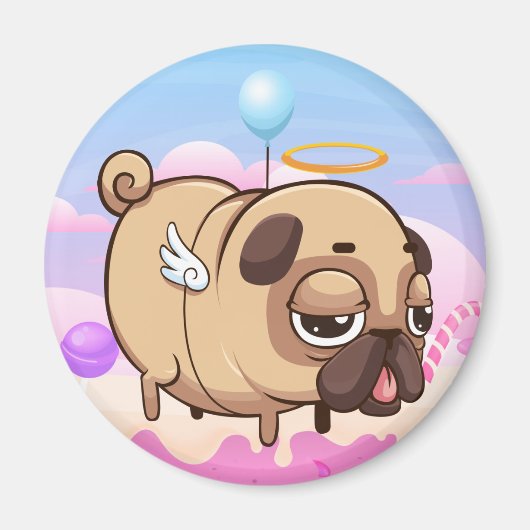Cute Pug Magnet (Voorkant)