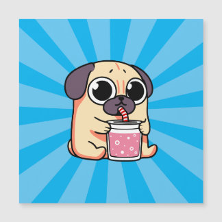 Cute Pug Magnetische Uitnodiging