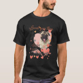 Cute Pug mam Hararts Happy Moederdag Love Dog 2 T-shirt (Voorkant)