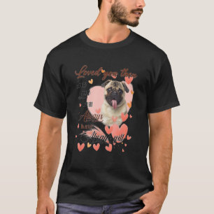 Cute Pug mam Hararts Happy Moederdag Love Dog 2 T-shirt