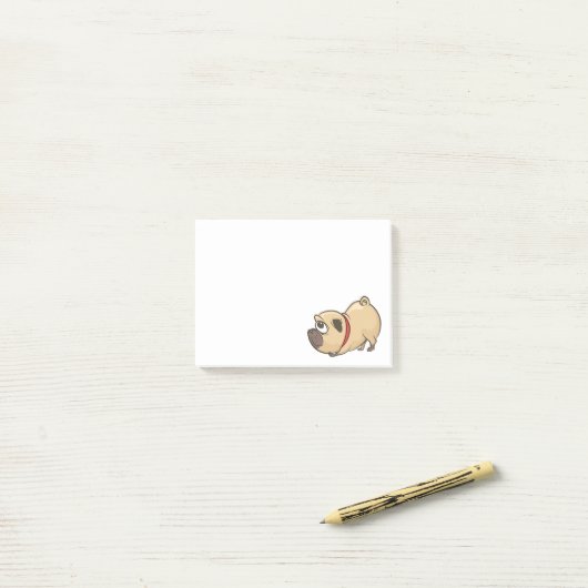 Cute Pug Mam Puppy Dog Cartoon Puppies Pup Honden Post-it® Notes (Op bureau)