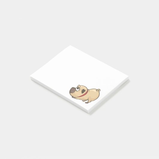 Cute Pug Mam Puppy Dog Cartoon Puppies Pup Honden Post-it® Notes (Schuin)