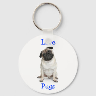 Cute Pug Mama Puppy Hondenliefhebber Fur Mama Sleutelhanger