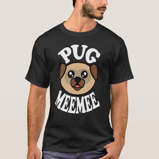 Cute Pug Meemee T-shirt (Voorkant)