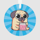 Cute Pug Ornament (achterkant)