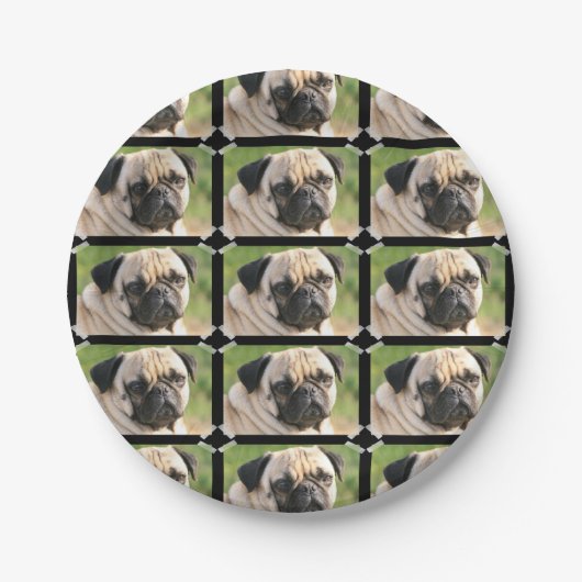 Cute Pug Papieren Bordje (Voorkant)