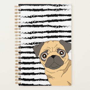 Cute Pug patroon Planner