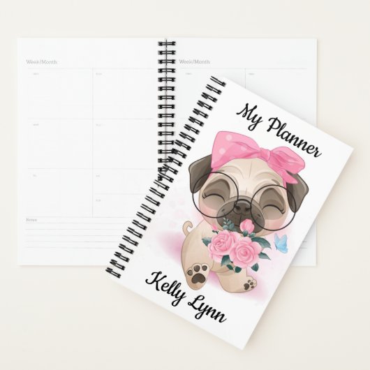Cute Pug Planner (Display)