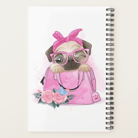 Cute Pug Planner (Achterkant)
