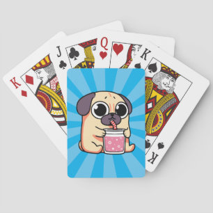 Cute Pug Pokerkaarten